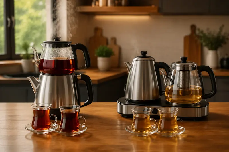 مقایسه چای ساز صفحه ای و روهمی از نظر طعم چای